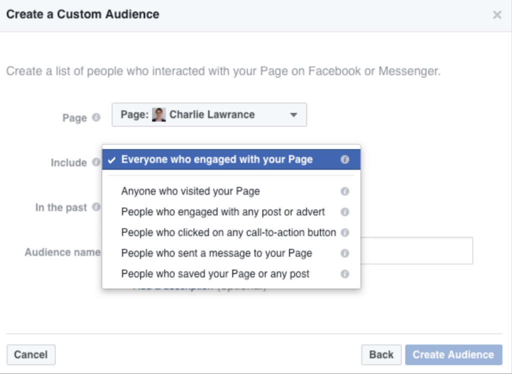  Create a Custom Engagement Audience